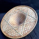 Pointu wicker hat vintage asian crafts 1980