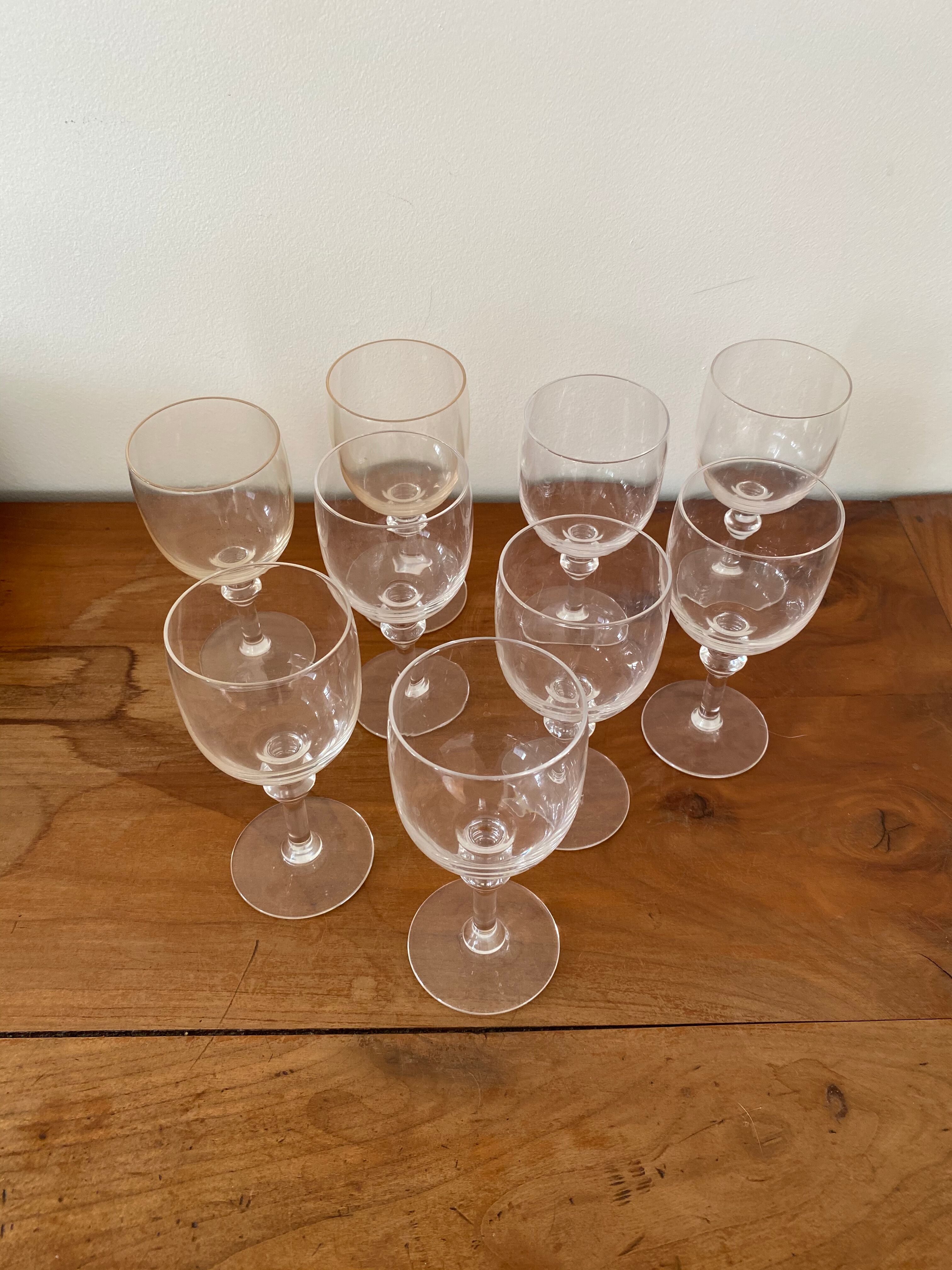 9 crystal wine glasses