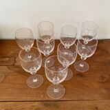 9 crystal wine glasses