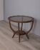 Vintage 1950s wood and glass coffee table, italian design