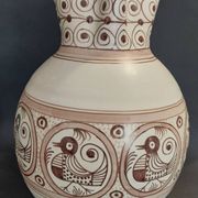Vintage Talavera ceramic jug vase 20th century