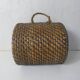 old woven straw stool