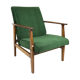Vintage green velvet lounge chair, 1970s