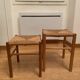 Tabourets bois et osier