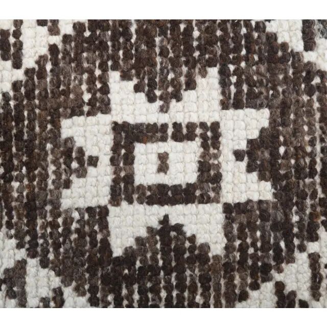 Vintage Turkish Oushak Handmade Wool Cotton White Runner Rug 90x345