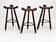 Ensemble de 3 tabourets vintage brutalistes Marbella par Sergio Rodrigues