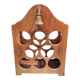 Wooden and brass bottle holder