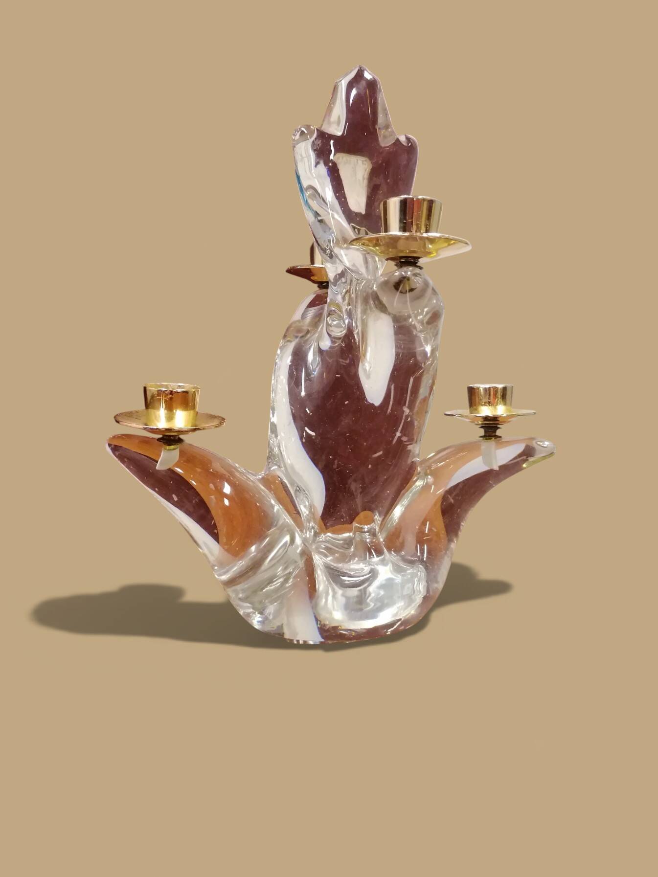 Schneider crystal candlestick - 4 light arms.