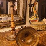 Antique bronze candlesticks