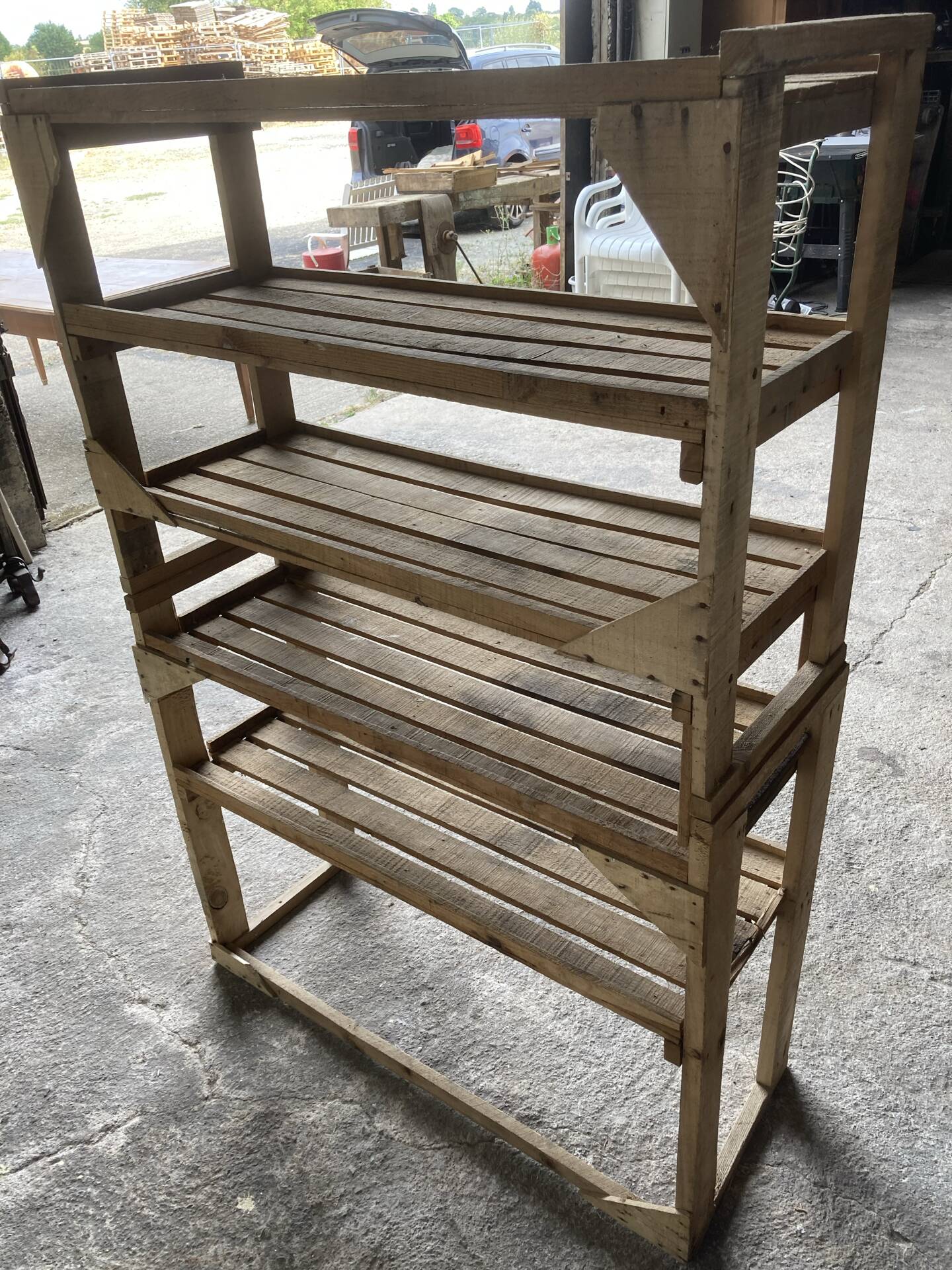 Raw poplar wood shelf