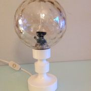 Bedside lamp globe in tinted glass / vintage 60s-70s
