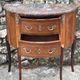 Small half-moon chest of drawers in Louis XV style marquetry, 19th century period