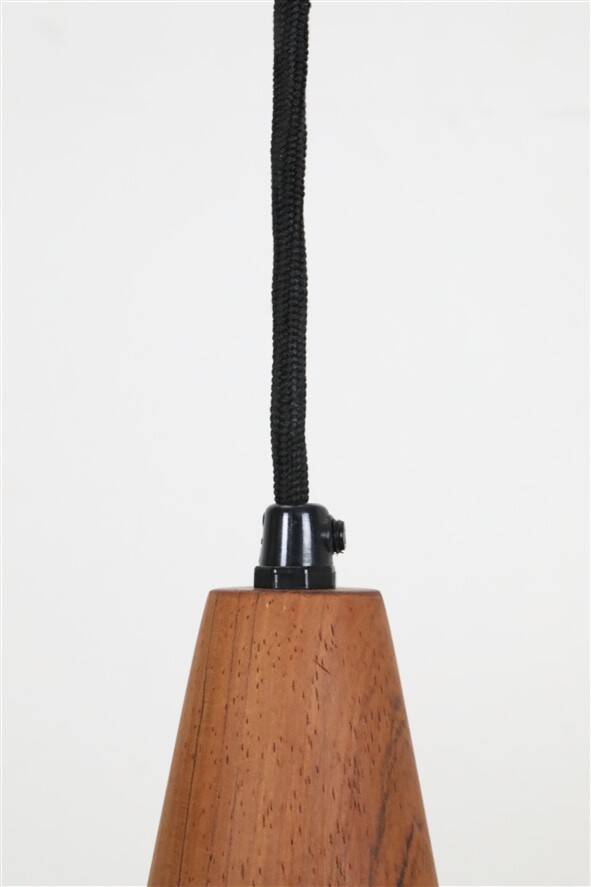 Set of 2 black mid-century pendant lamps by Elfi / 1960s / 1970s / Danish modern design