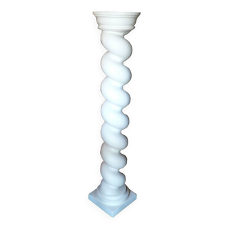 White plaster column, twisted.