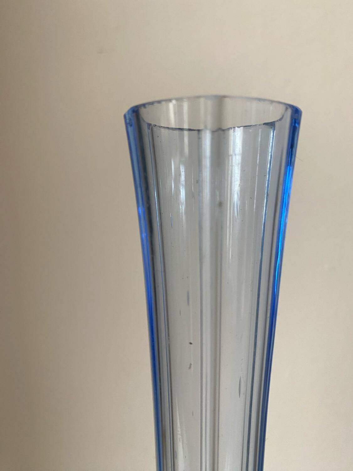 Pair of old blue soliflores