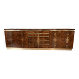 sideboard by Jean Claude Mahey in burr walnut 1970