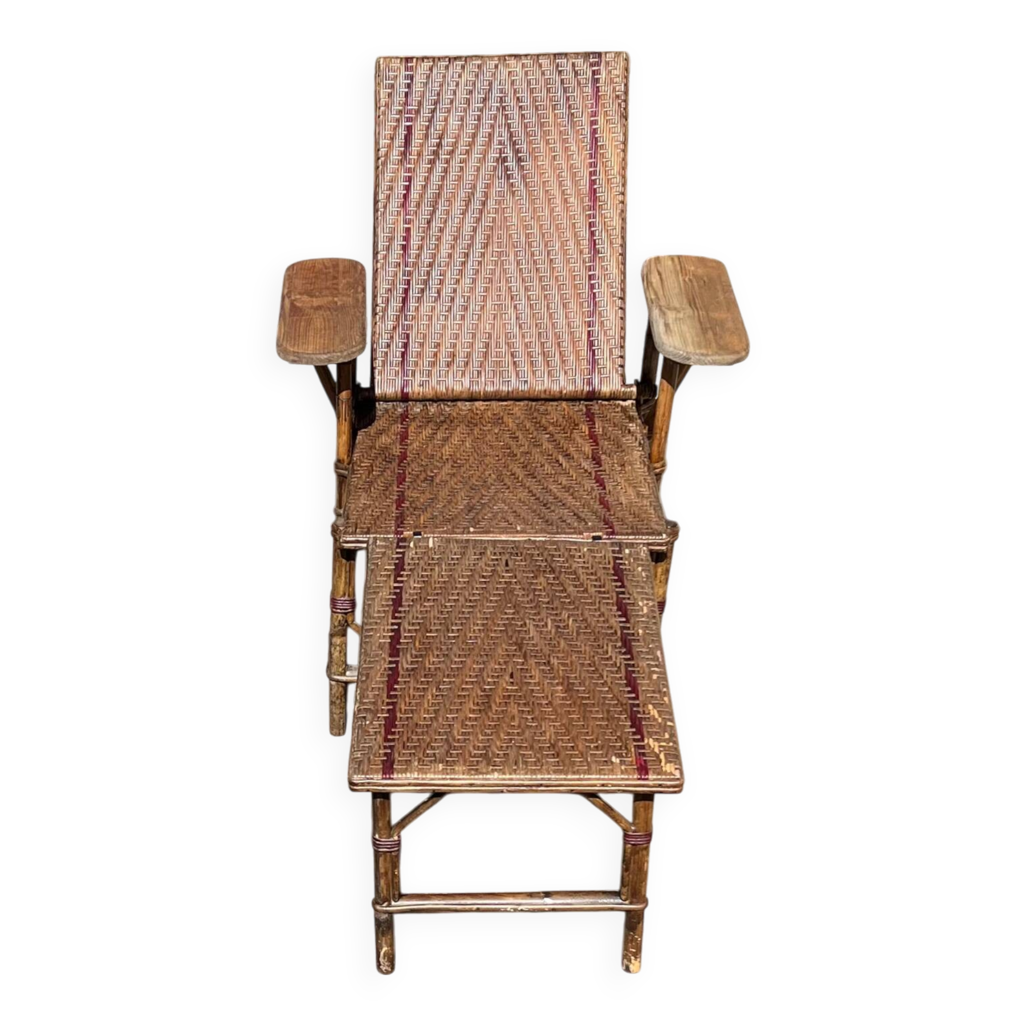 Rattan deck chair