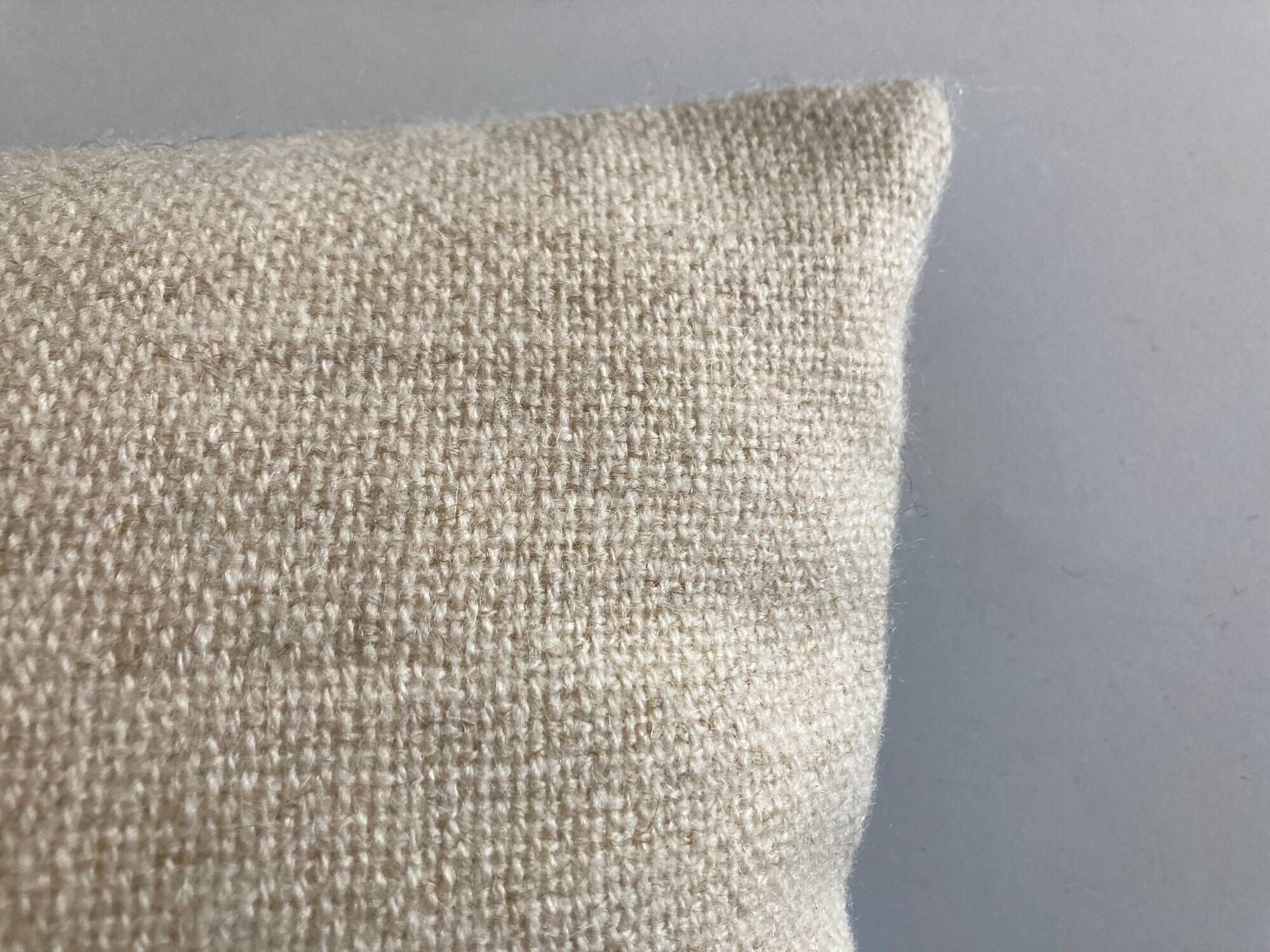 Cushion in Scandinavian ivory wool canvas 1960