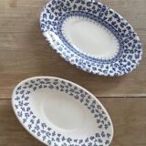 Pair of blue flower raviers