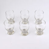 1990s 6 glasses Lausitzer Crystal Weisswasser Fruchtquell, Germany