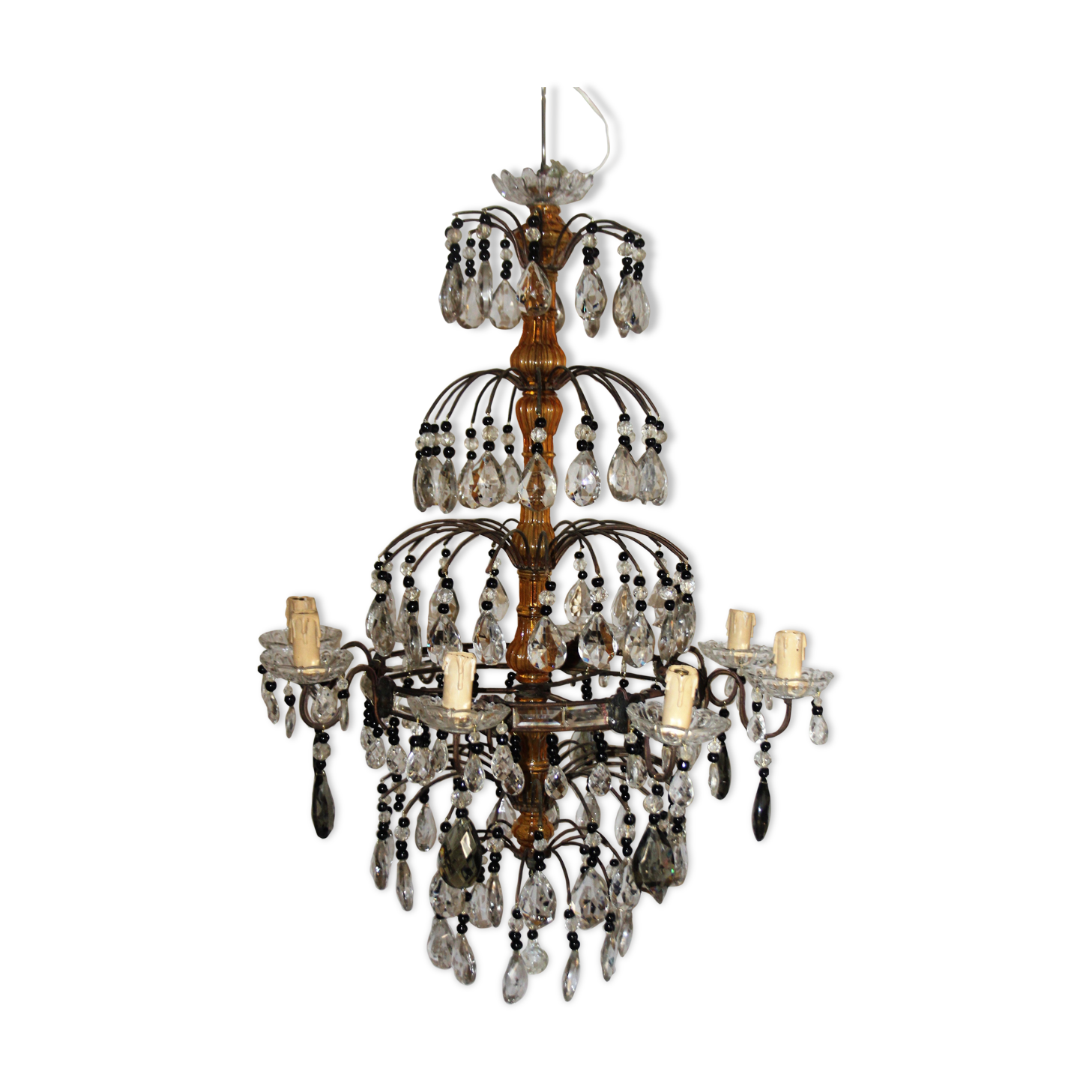 Chandelier with pendants 8 light arms
