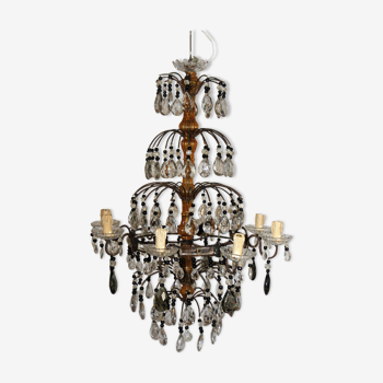 Chandelier with pendants 8 light arms