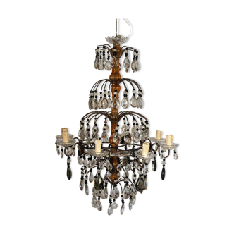 Chandelier with pendants 8 light arms