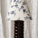 Sculptural ribbed ceramic table lamp Hungary 1970s