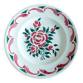 1 assiette plate de Longwy modèle Alsace 221236