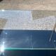 Coffee table 50s black glass and gold metal