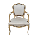 White lacquered armchair Louis XV style