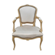 Fauteuil laqué blanc de style Louis XV