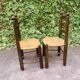 Paire de chaises bois et paillage