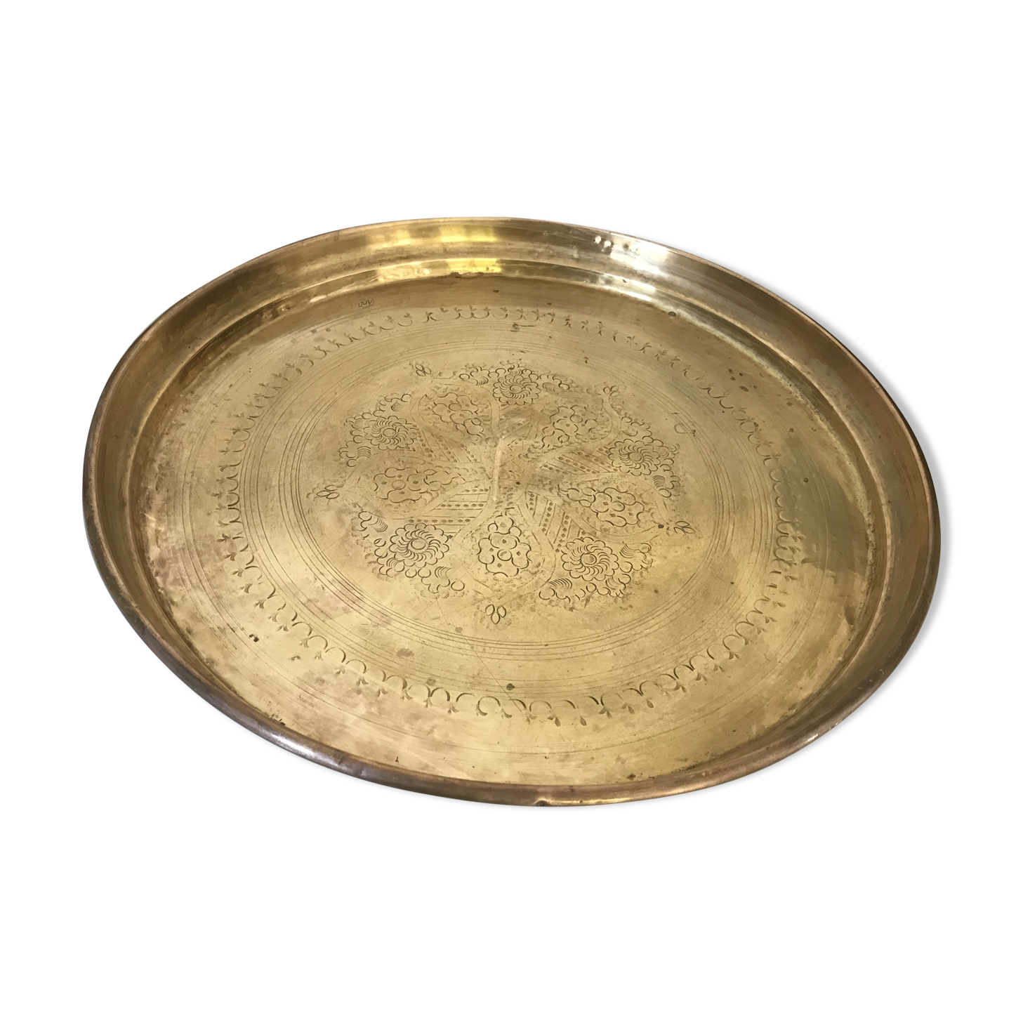 Brass tray in early 20th century