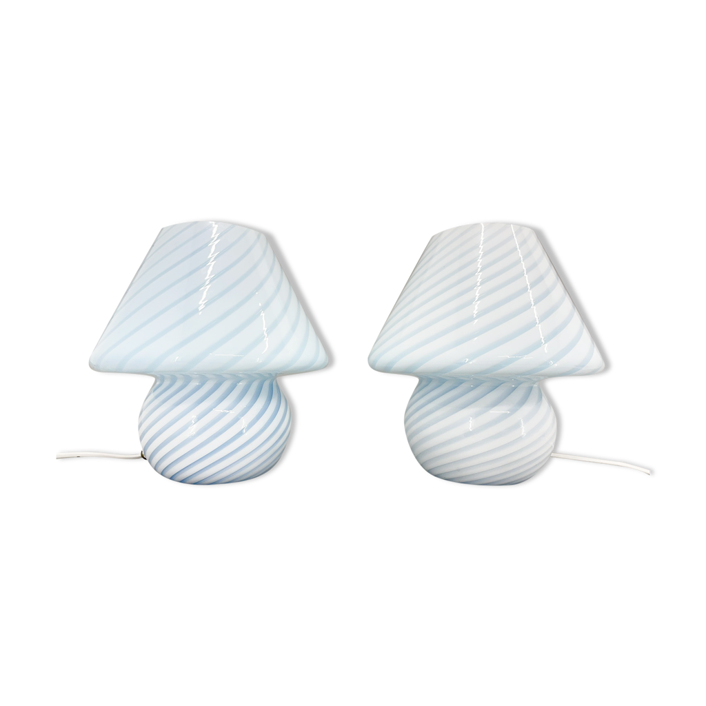 Ice Devotion grande lampe de table en bois et verre soufflé - Hind