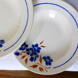 4 vintage Badonviller deep plates 211235