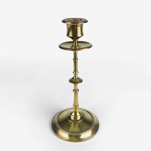 Pair of brass candle holders