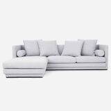 Canapé d’angle malmo gris colombe, design scandinave