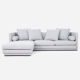 Canapé d’angle malmo gris colombe, design scandinave