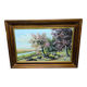 Landscape painting of flowering trees, Huguette Eichwald