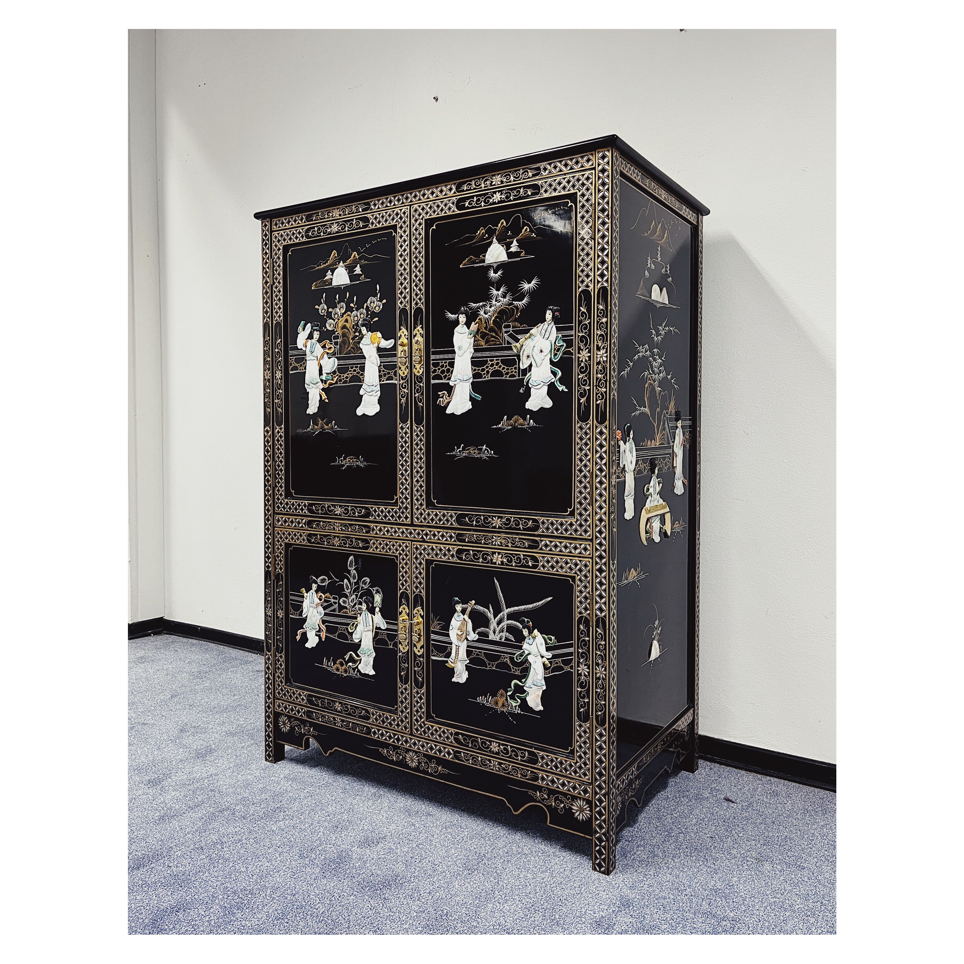 Chinese closet with stone