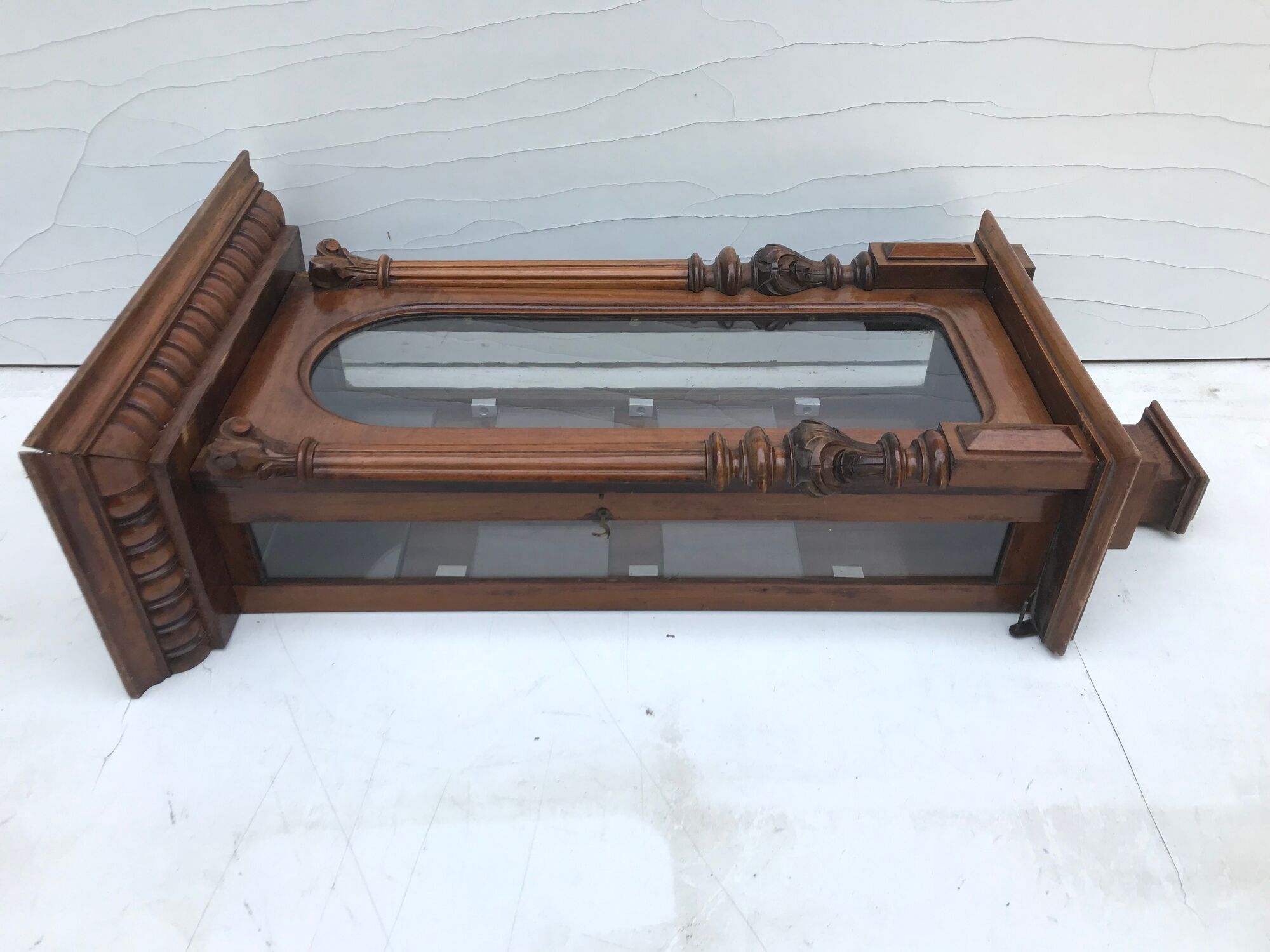 Old comtoise wooden showcase