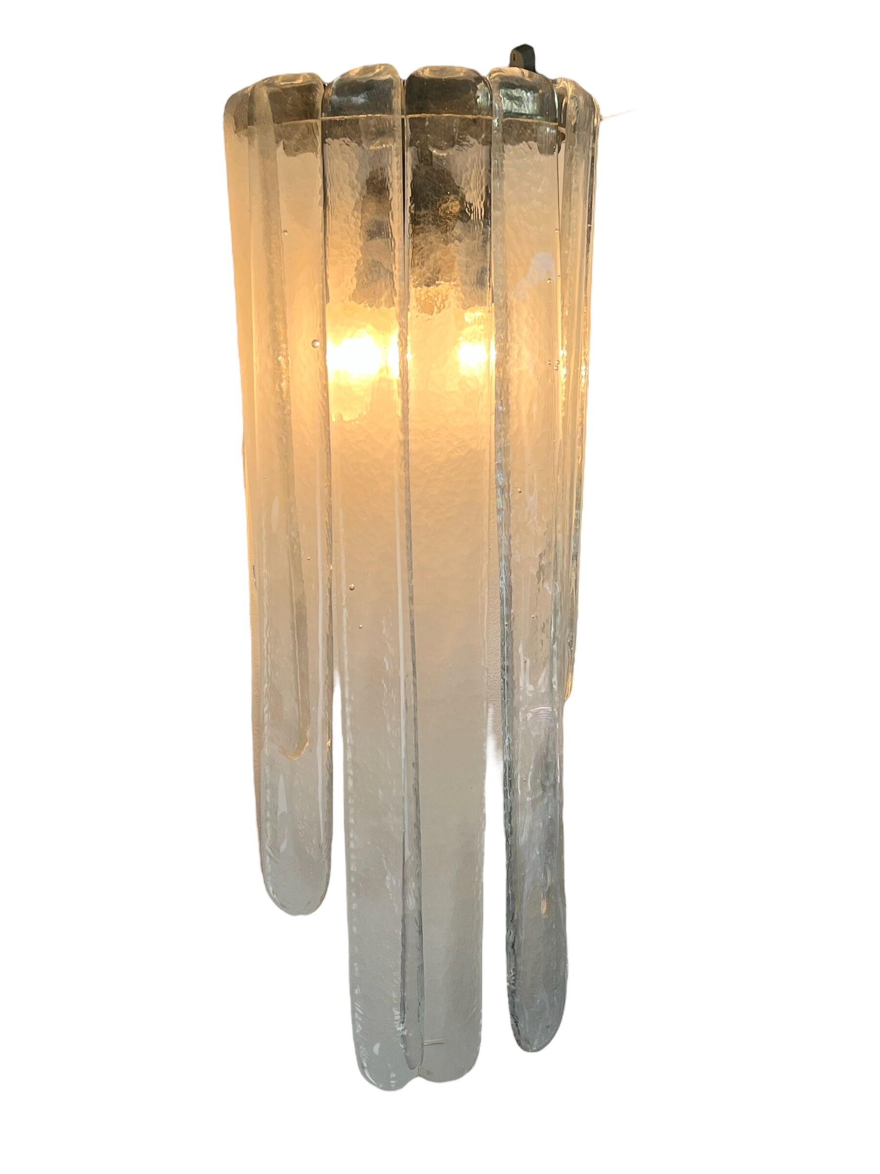 Pair of sconces " called murano waterfall " by carlo nason for mazzega