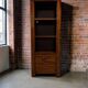 Narrow vintage wooden library / shelf / rack