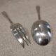 Silver-plated metal stew fork and spoon by Christofle Villeroy