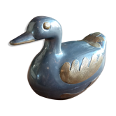 Boîte à bijoux canard en étain