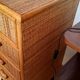 Commode rotin années 70-80
