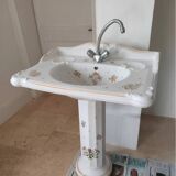 Lavabo colonne décor moustiers