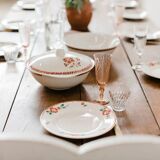 Burgundy floral soup tureen "Cedar"