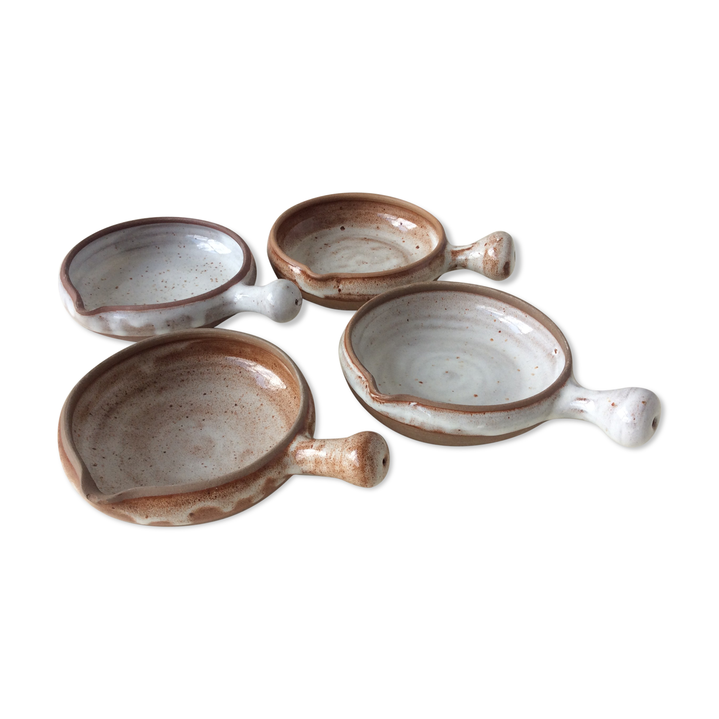Set de 4 ramequins vintage en grès